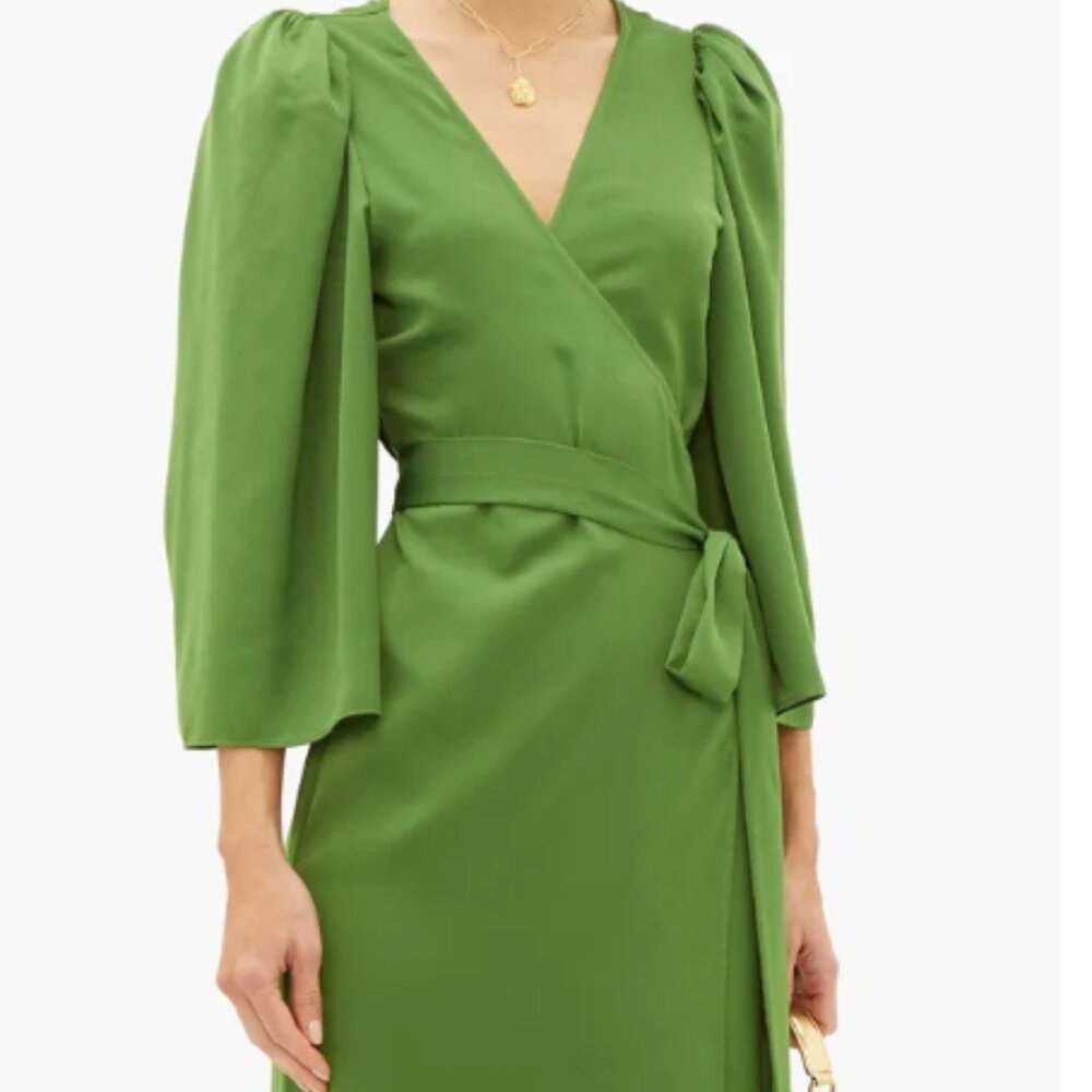 RHODE Elliot Wrap-Around Crepe Maxi Dress: size: XS (RETAIL $455)